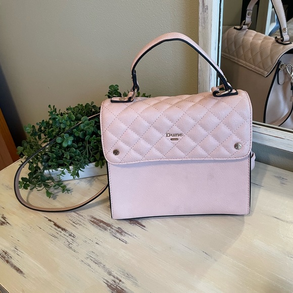 Dune London dusty rose color purse with removable Crossbody strap - Picture 1 of 14